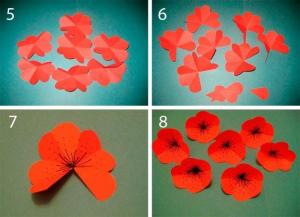 Regalo para la mamá: tarjeta 3D con flores volumétricos en el Día de la Madre