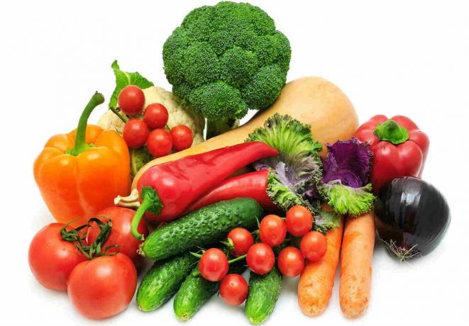 verduras y frutas de colores