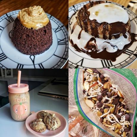 Ceto-postres y dulces para Elena: Pudín de chocolate, galletas, semillas de girasol