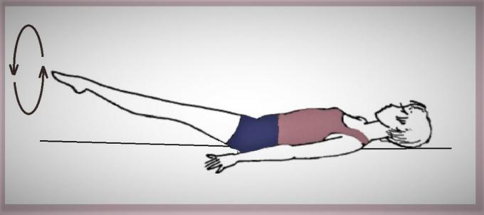 Usted puede hacer movimientos de rotación calcetines piernas 10 veces en una hora y 10 veces en la dirección opuesta.